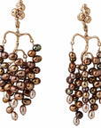 Earring WISTERIA BRONZE METALLIC PEARL EARRING JCE470 Julie Cohn Design Artisan Bronze Jewelry Handmade