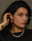 earrings PENNYWORT BRONZE EARRING JCE511 Julie Cohn Design Artisan Bronze Jewelry Handmade