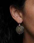 Jewelry POLLEN BLACK BRONZE EARRING JCE522 Julie Cohn Design Artisan Bronze Jewelry Handmade