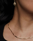 Jewelry GRAIN BRONZE LINK NECKLACE JCN607 Julie Cohn Design Artisan Bronze Jewelry Handmade