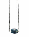 KYANITE PENDANT NECKLACE KYANITE PENDANT NECKLACE JCN648 Julie Cohn Design Artisan Bronze Jewelry Handmade