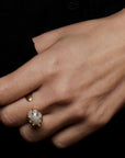 Ring SOLITAIRE PEARL BRONZE ADJUSTABLE RING JCR180 Julie Cohn Design Artisan Bronze Jewelry Handmade