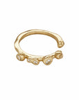 Ring DELTA BRONZE CUBIC ZIRCONIA ADJUSTABLE RING JCR182 Julie Cohn Design Artisan Bronze Jewelry Handmade