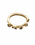 Jewelry DELTA BRONZE SAPPHIRE ADJUSTABLE RING JCR188 Julie Cohn Design Artisan Bronze Jewelry Handmade
