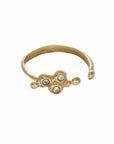 Jewelry CALDERA BRONZE CUBIC ZIRONIA ADJUSTABLE RING JCR195 Julie Cohn Design Artisan Bronze Jewelry Handmade
