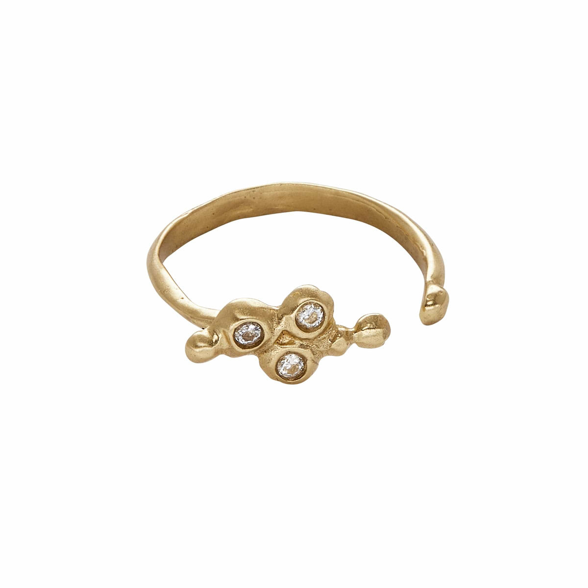 CALDERA BRONZE CUBIC ZIRONIA ADJUSTABLE RING – Julie Cohn Design