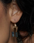 Earring SCALE KYANITE BRONZE PETITE CHANDELIER EARRING JCE479 Julie Cohn Design Artisan Bronze Jewelry Handmade