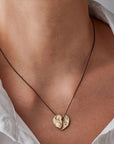 NECKLACE BROKEN HEART BRONZE PENDANT JCN562 Julie Cohn Design Artisan Bronze Jewelry Handmade