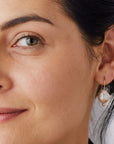 jewelry MILA DAWN PEARL EARRING JCE312 Julie Cohn Design Artisan Bronze Jewelry Handmade