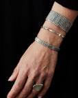 Jewelry CASCADE STERLING SILVER CUFF BRACELET JCB102 Julie Cohn Design Artisan Bronze Jewelry Handmade