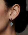 Grain Aqua Earring Julie Cohn Design Artisan Bronze Jewelry Handmade
