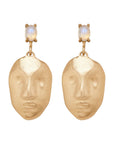 Mask Earrings Julie Cohn Design Artisan Bronze Jewelry Handmade