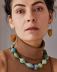 LARGE MEVIA BRONZE EARRINGS JCE363 Julie Cohn Design Artisan Bronze Jewelry Handmade