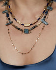 jewelry BERTOIA LONG CHAIN NECKLACE JCN543 Julie Cohn Design Artisan Bronze Jewelry Handmade