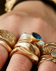 Jewelry DOME BRONZE ADJUSTABLE RING JCR172 Julie Cohn Design Artisan Bronze Jewelry Handmade