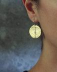 jewelry ORBIT BRONZE EARRING JCE280 Julie Cohn Design Artisan Bronze Jewelry Handmade