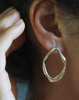 jewelry RENAISSANCE BRONZE HOOP JCE289 Julie Cohn Design Artisan Bronze Jewelry Handmade
