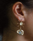 jewelry ILLUMINATION BRONZE EARRING JCE296 Julie Cohn Design Artisan Bronze Jewelry Handmade