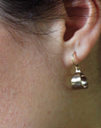 jewelry TRIBAL BRONZE HOOPS JCE47 Julie Cohn Design Artisan Bronze Jewelry Handmade