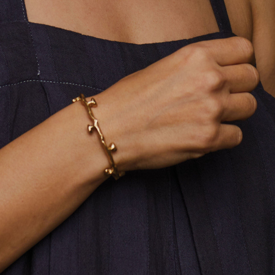 Bracelet PETITE INCA BRONZE CUFF BRACELET JCB120 Julie Cohn Design Artisan Bronze Jewelry Handmade