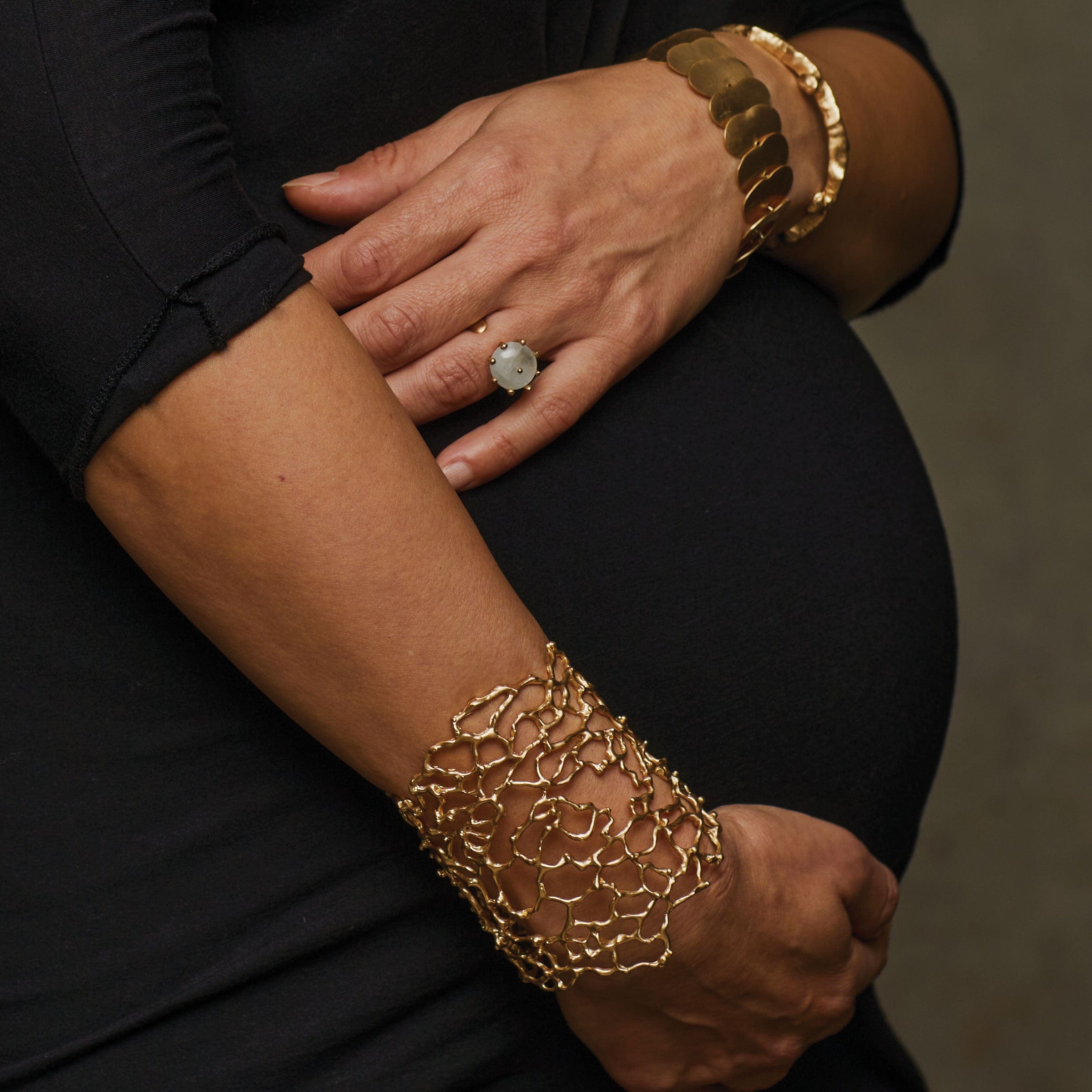 Bracelet LAMINA BRONZE LINK BRACELET JCB123 Julie Cohn Design Artisan Bronze Jewelry Handmade