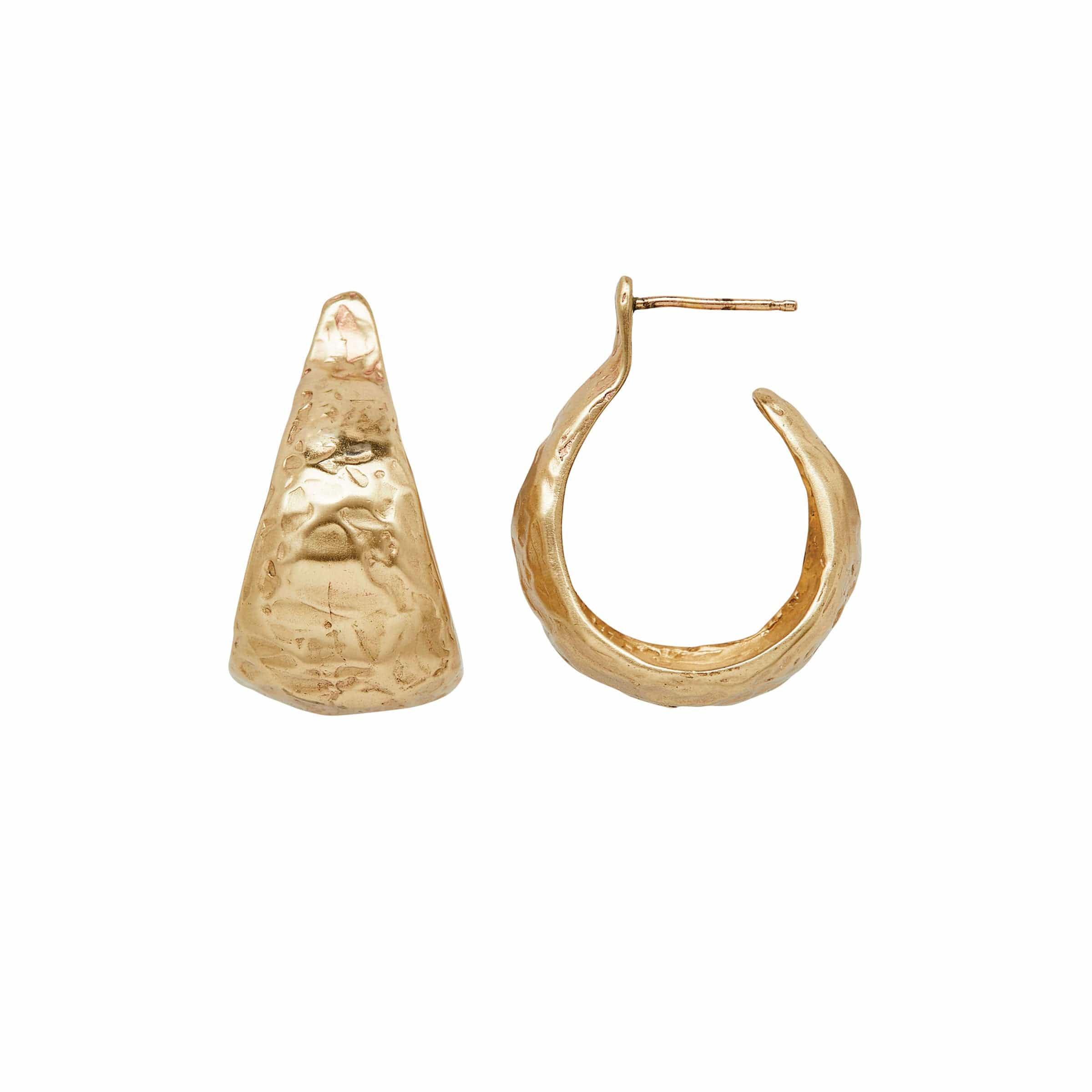 EARRING POMELO BRONZE HOOP EARRINGS POMELO BRONZE HOOP EARRINGS JCE438 Julie Cohn Design Artisan Bronze Jewelry Handmade