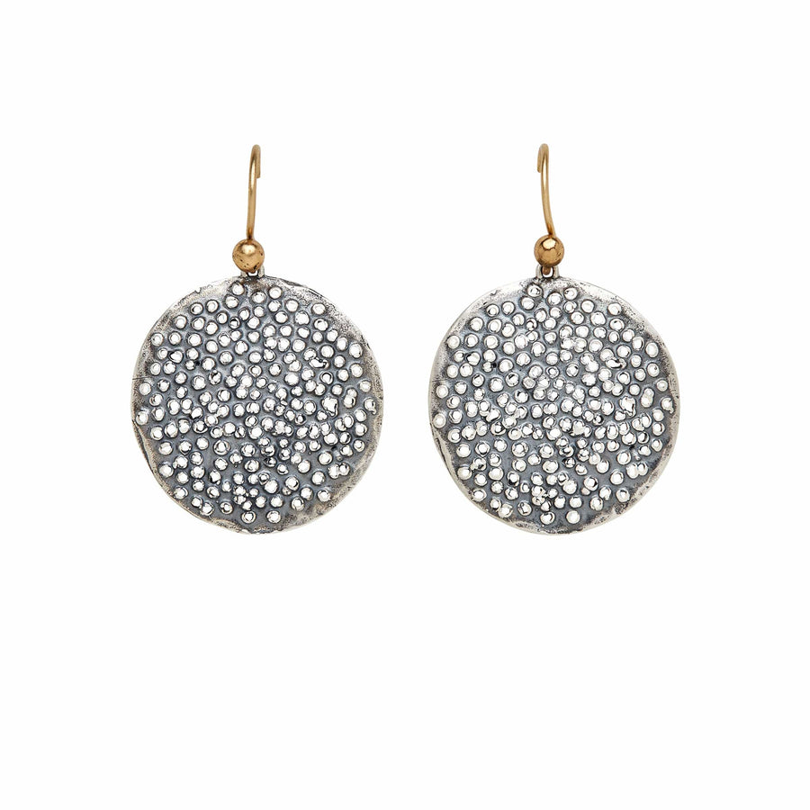 Earring POLLEN STERLING SILVER EARRINGS POLLEN STERLING SILVER EARRINGS JCE459 Julie Cohn Design Artisan Bronze Jewelry Handmade