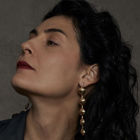 Earring RUTH BRONZE STATEMENT 5 DROP EARRING JCE485 Julie Cohn Design Artisan Bronze Jewelry Handmade