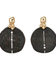 Earring BLACK ORBIT BRONZE EARRING BLACK ORBIT BRONZE EARRING JCE489 Julie Cohn Design Artisan Bronze Jewelry Handmade