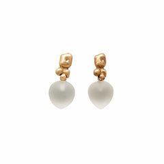 Jewelry PETITE ORE CRYSTAL BRONZE EARRING PETITE ORE CRYSTAL BRONZE EARRING JCE515 Julie Cohn Design Artisan Bronze Jewelry Handmade