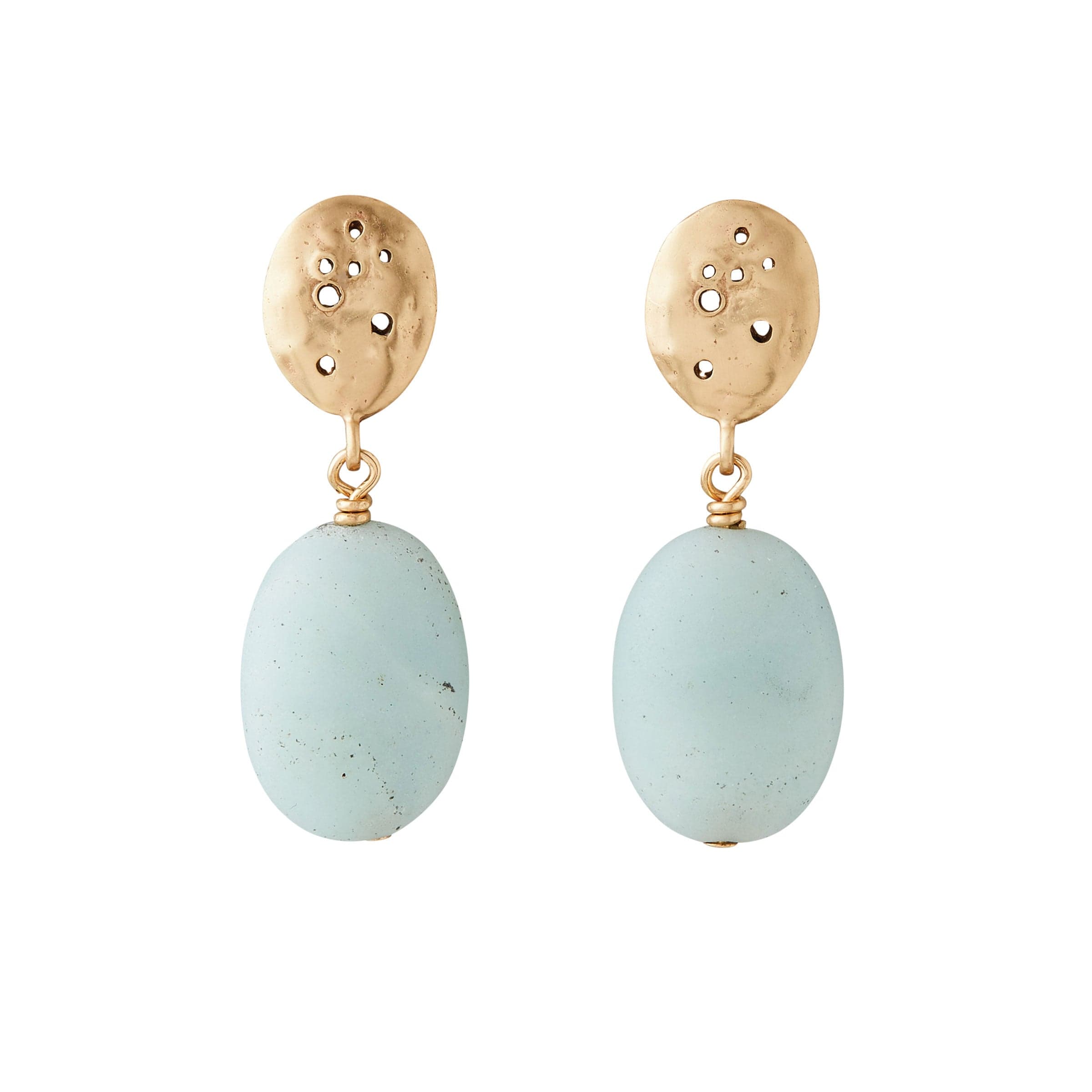 CONSTELLATION AMAZONITE BRONZE EARRING CONSTELLATION AMAZONITE BRONZE EARRING JCE545 Julie Cohn Design Artisan Bronze Jewelry Handmade