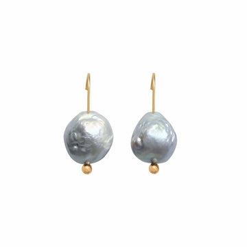 MILA SILVER PEARL EARRINGS MILA SILVER PEARL EARRINGS Julie Cohn Design Artisan Bronze Jewelry Handmade