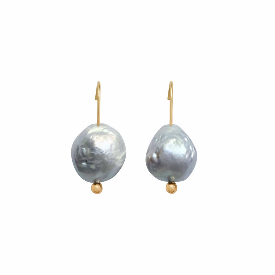MILA SILVER PEARL EARRINGS MILA SILVER PEARL EARRINGS Julie Cohn Design Artisan Bronze Jewelry Handmade