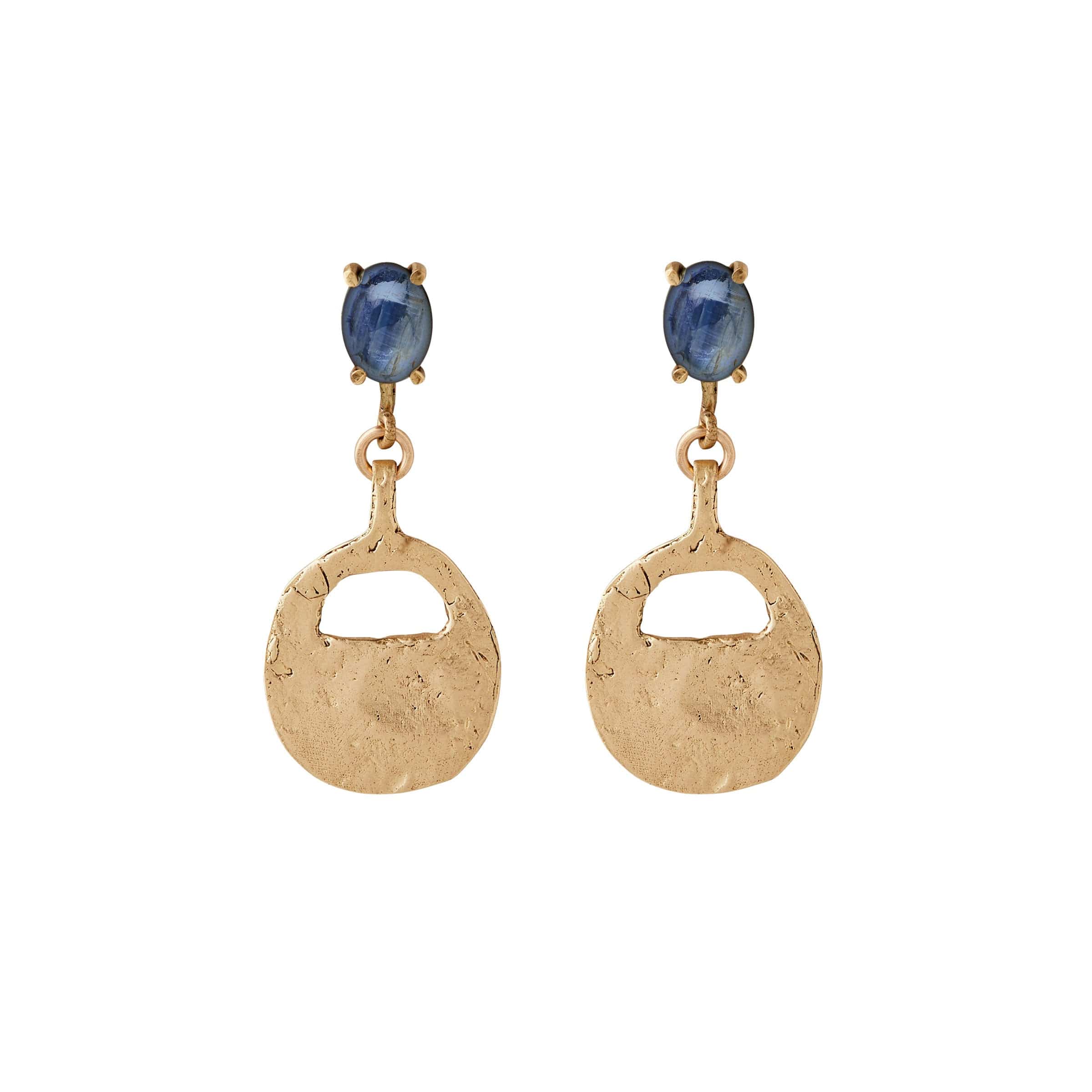 ARTIFACT KYANITE BRONZE EARRING ARTIFACT KYANITE BRONZE EARRING JCE602 Julie Cohn Design Artisan Bronze Jewelry Handmade