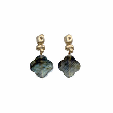 PETITE ORE LABRADORITE EARRINGS PETITE ORE LABRADORITE EARRINGS Julie Cohn Design Artisan Bronze Jewelry Handmade