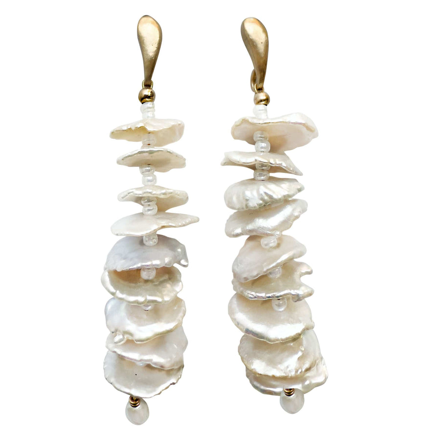 PEARL HOYA EARRINGS PEARL HOYA EARRINGS Julie Cohn Design Artisan Bronze Jewelry Handmade