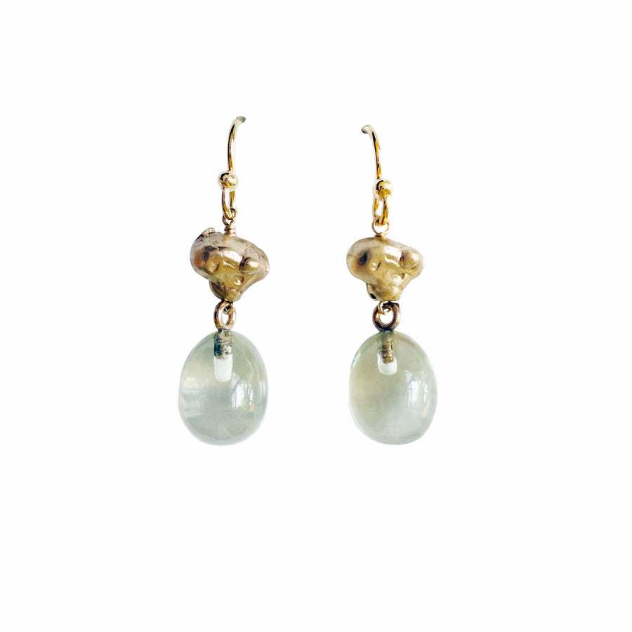 ATLANTIS QUARTZ EARRINGS ATLANTIS QUARTZ EARRINGS Julie Cohn Design Artisan Bronze Jewelry Handmade