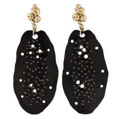 EARRING BLACK-CYPRESS BLACK-CYPRESS Julie Cohn Design Artisan Bronze Jewelry Handmade