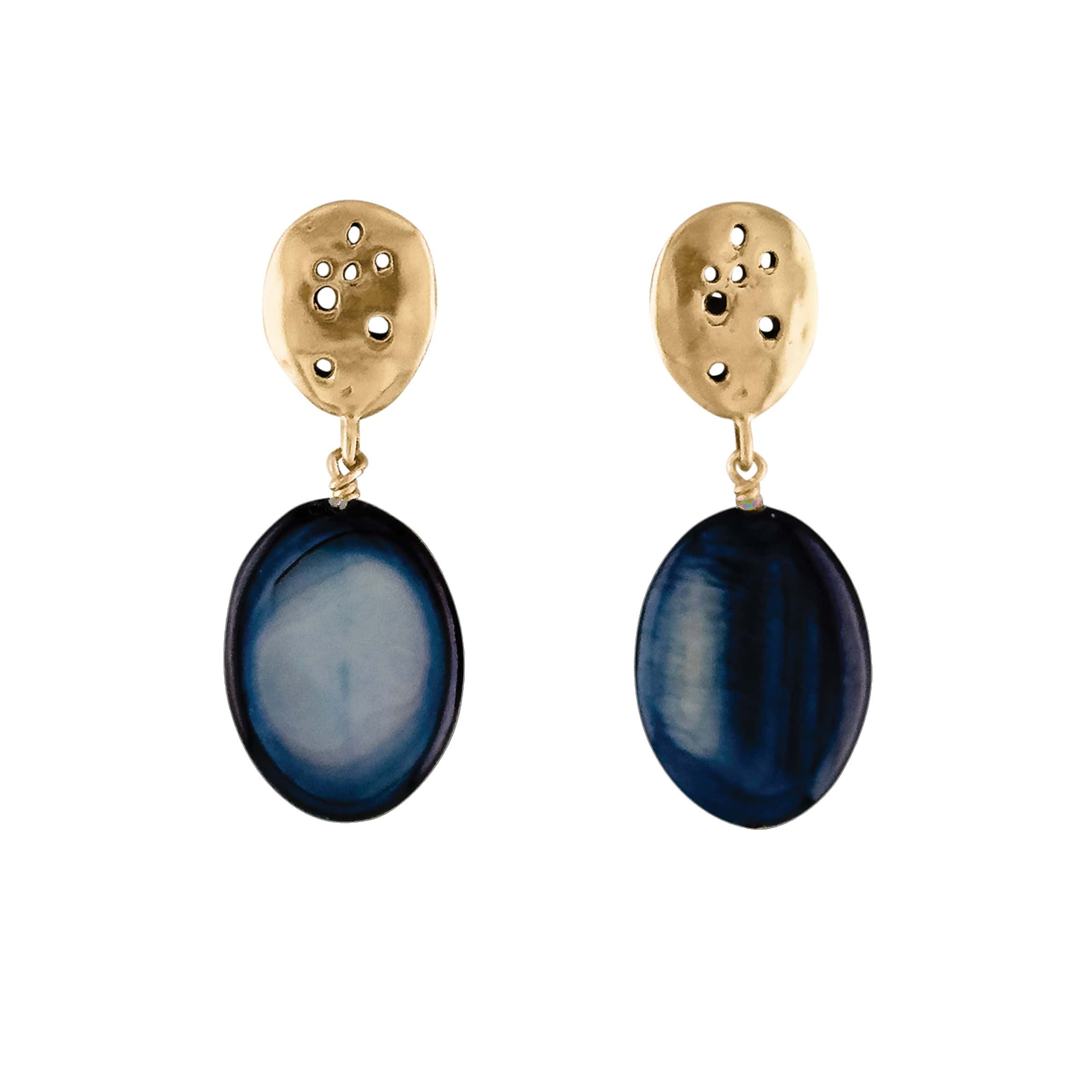 EARRING CONSTELLATION INDIGO BRONZE EARRING CONSTELLATION INDIGO BRONZE EARRING JCE634 Julie Cohn Design Artisan Bronze Jewelry Handmade