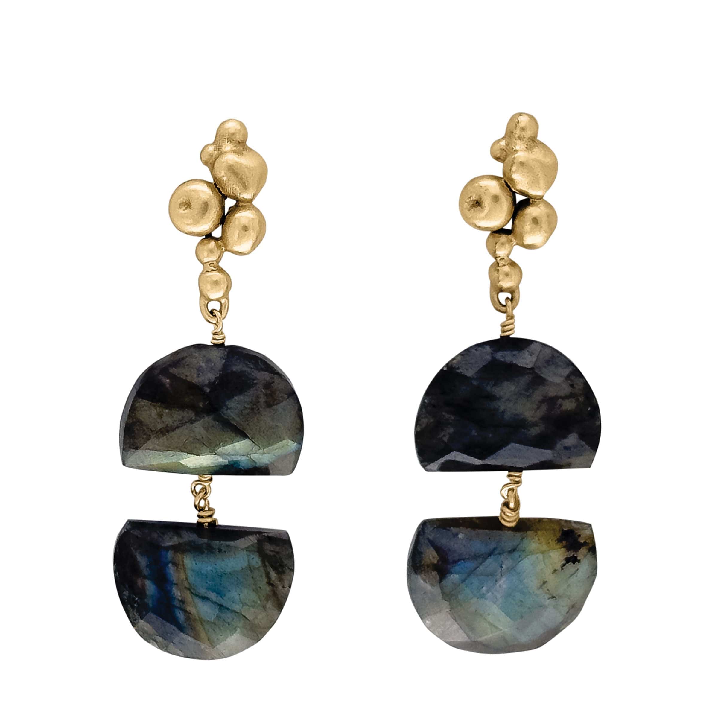 EARRING ORE BRONZE LABRADORITE EARRING ORE BRONZE LABRADORITE EARRING JCE636 Julie Cohn Design Artisan Bronze Jewelry Handmade