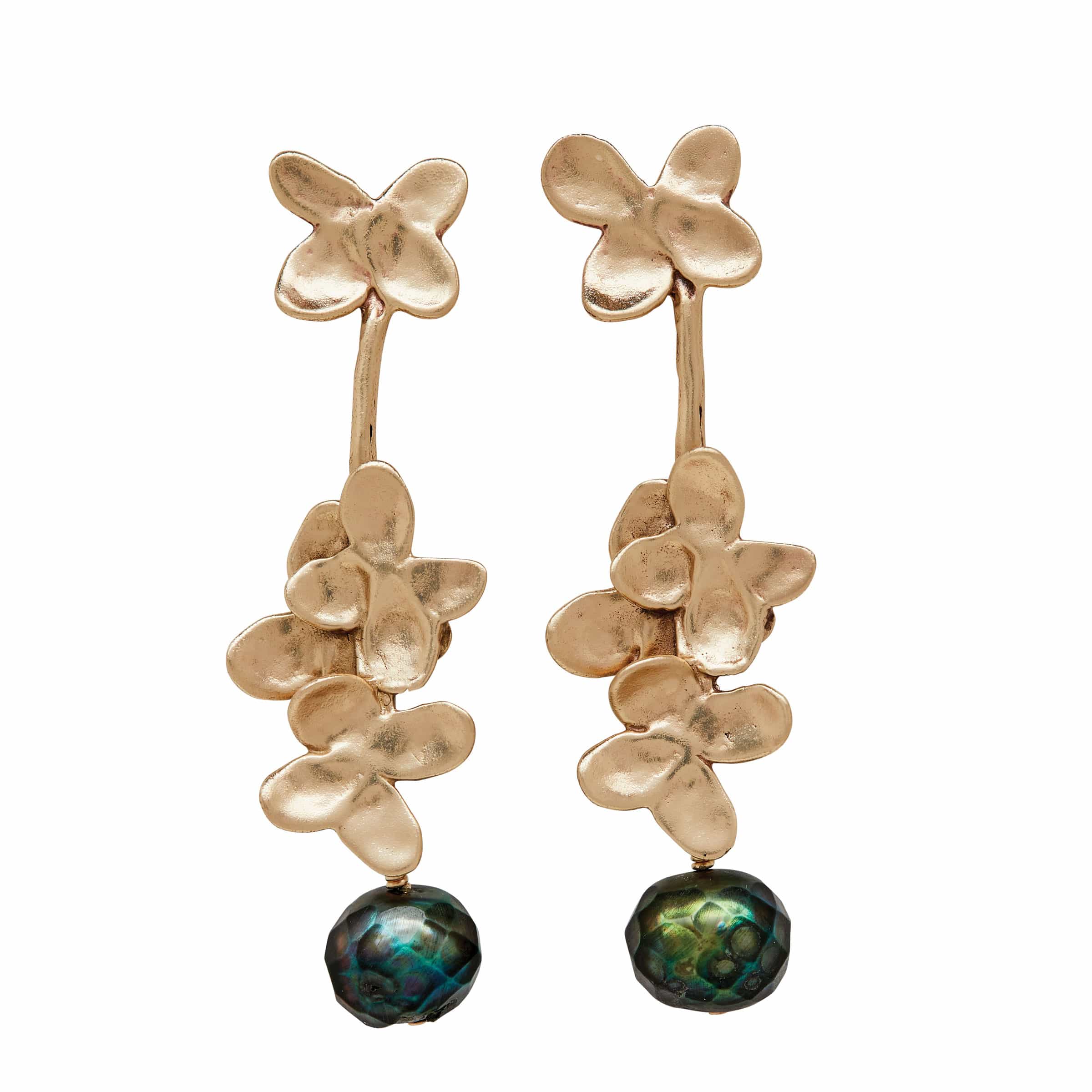 HYDRANGEA BLOSSOM GREEN PEARL HYDRANGEA BLOSSOM GREEN PEARL Julie Cohn Design Artisan Bronze Jewelry Handmade