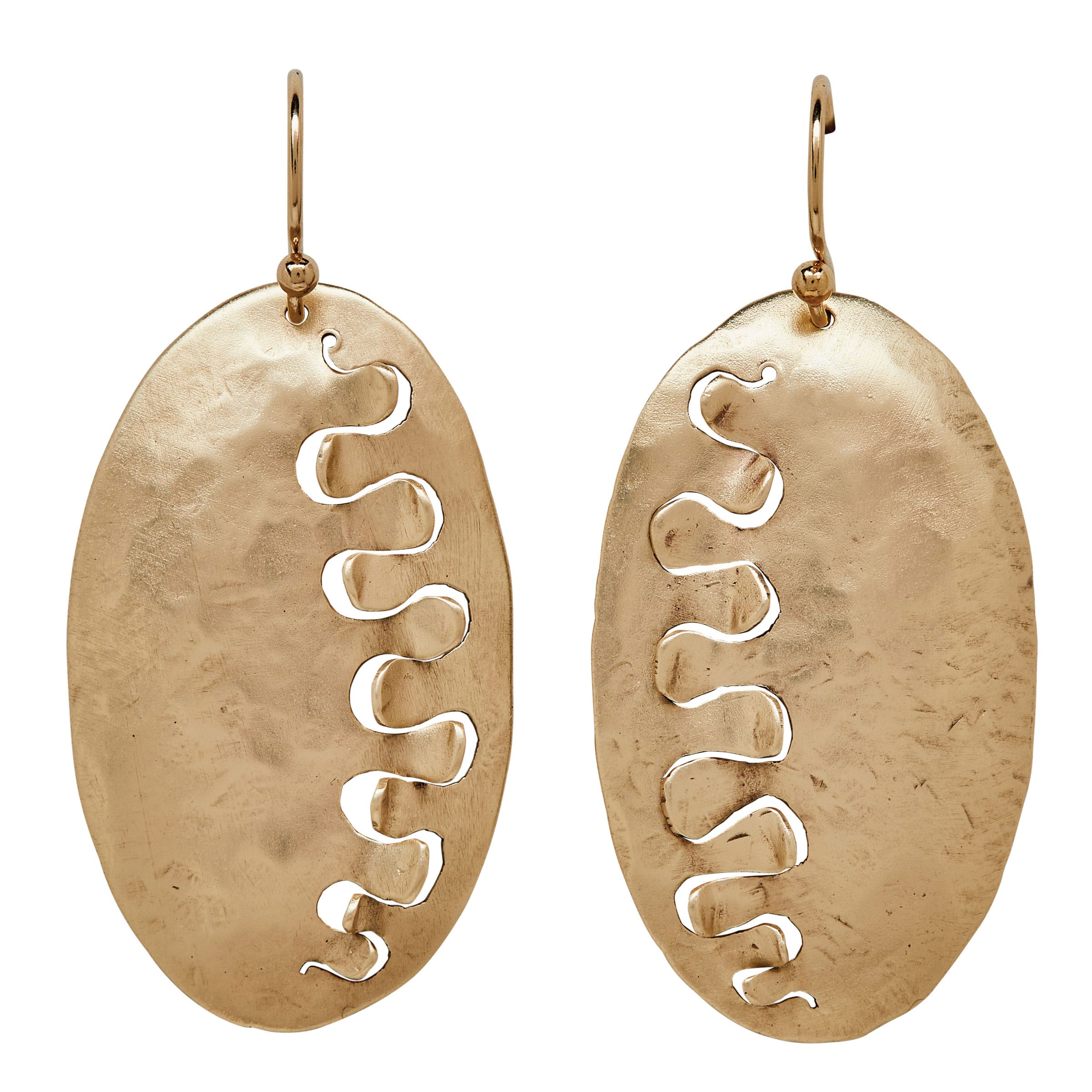 RUFFLE EARRING RUFFLE EARRING Julie Cohn Design Artisan Bronze Jewelry Handmade