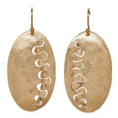 RUFFLE EARRING RUFFLE EARRING Julie Cohn Design Artisan Bronze Jewelry Handmade