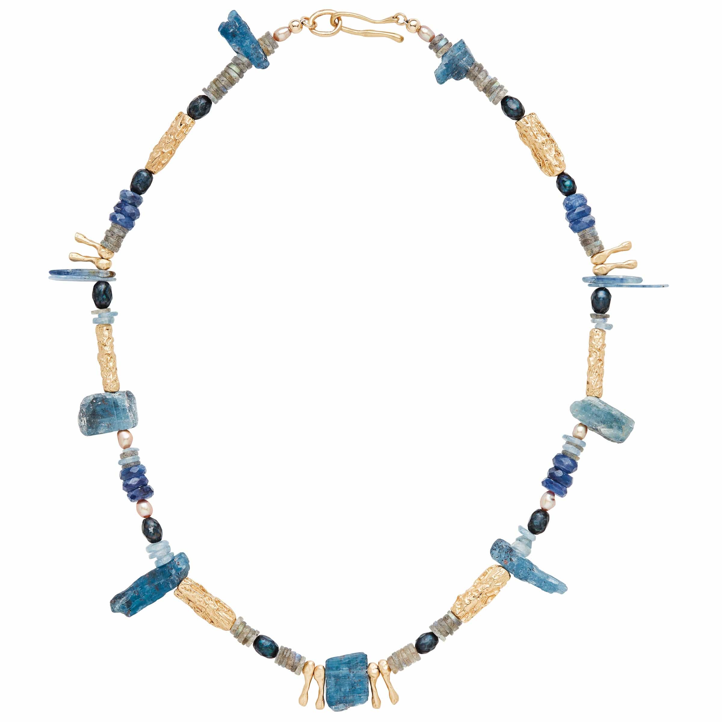 NECKLACE SICILY KYANITE BRONZE NECKLACE SICILY KYANITE BRONZE NECKLACE JCN544 Julie Cohn Design Artisan Bronze Jewelry Handmade