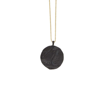 NECKLACE RAVEN BRONZE CAMEO PENDANT NECKLACE JCN563 Julie Cohn Design Artisan Bronze Jewelry Handmade