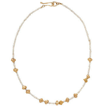 Jewelry CORFU BRONZE PEARL NECKLACE CORFU BRONZE PEARL NECKLACE JCN600 Julie Cohn Design Artisan Bronze Jewelry Handmade