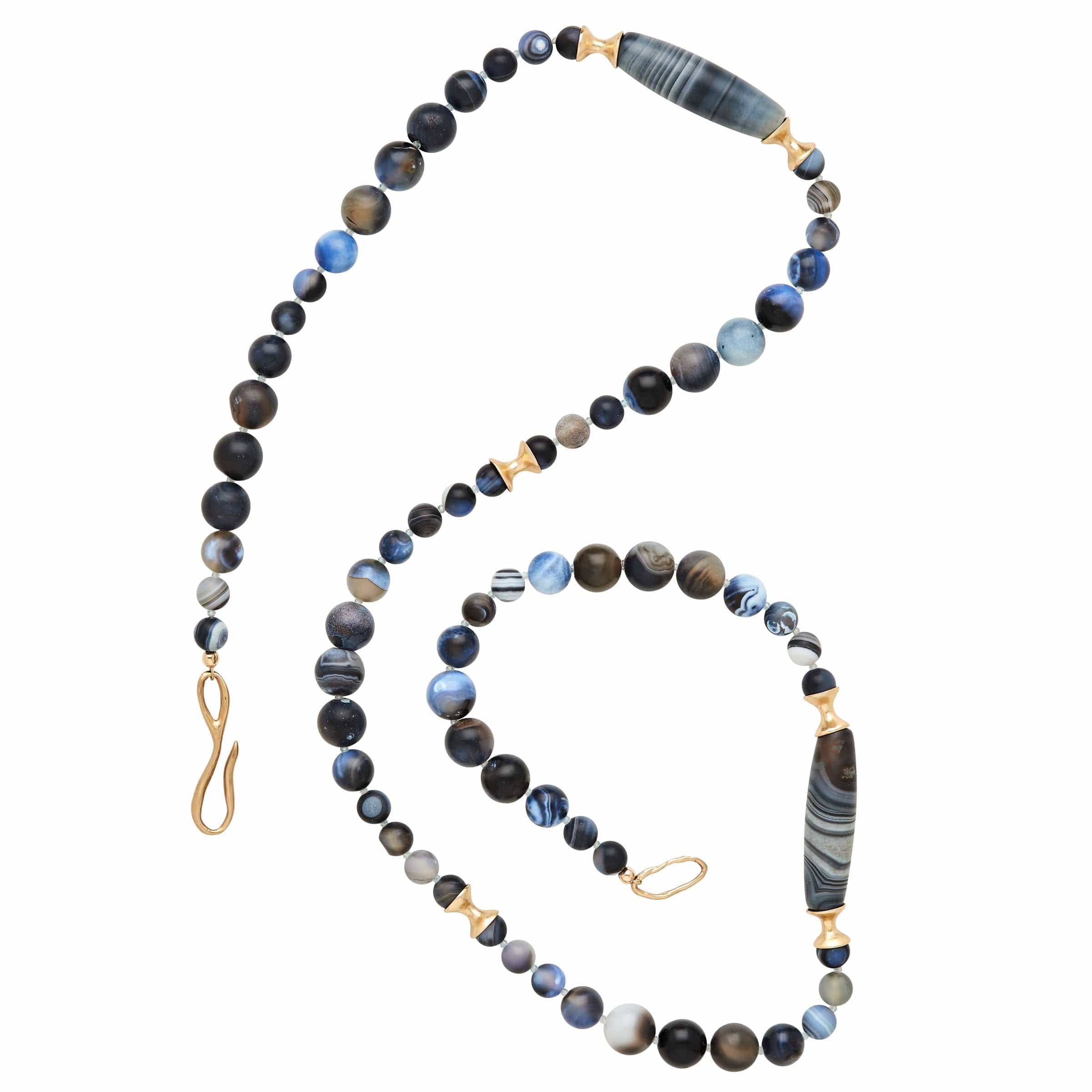 Jewelry STORM AGATE BRONZE NECKLACE JCN603 Julie Cohn Design Artisan Bronze Jewelry Handmade