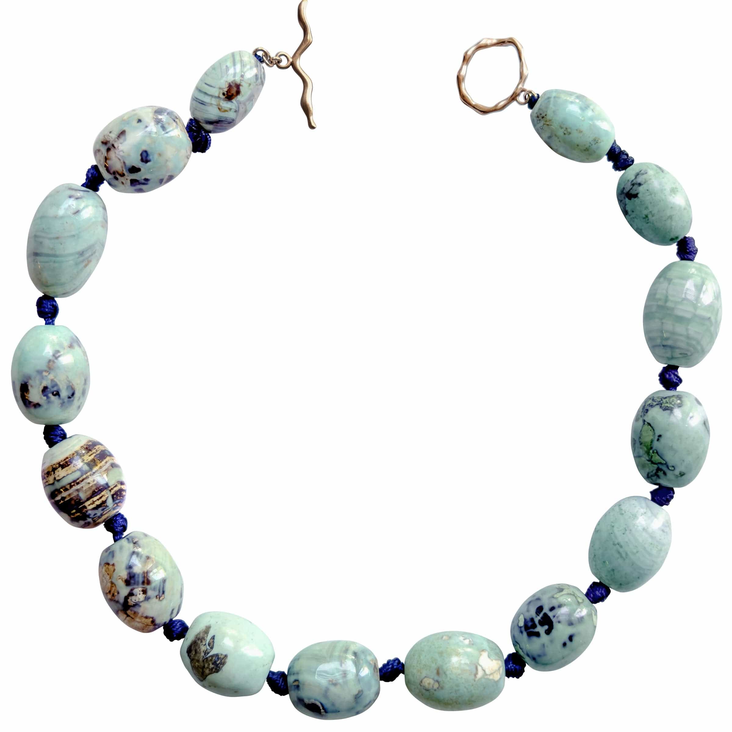 ABIQUIU AMAZONITE BRONZE NECKLACE ABIQUIU AMAZONITE BRONZE NECKLACE JCN613 Julie Cohn Design Artisan Bronze Jewelry Handmade