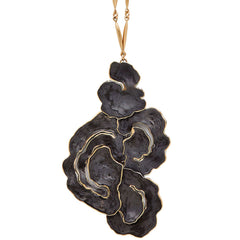 Jewelry WOODLAND BRONZE BLACK PENDANT NECKLACE WOODLAND BRONZE BLACK PENDANT NECKLACE JCN626 Julie Cohn Design Artisan Bronze Jewelry Handmade
