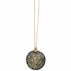 BLACK POLLEN BRONZE PENDANT BLACK POLLEN BRONZE PENDANT JCN631 Julie Cohn Design Artisan Bronze Jewelry Handmade